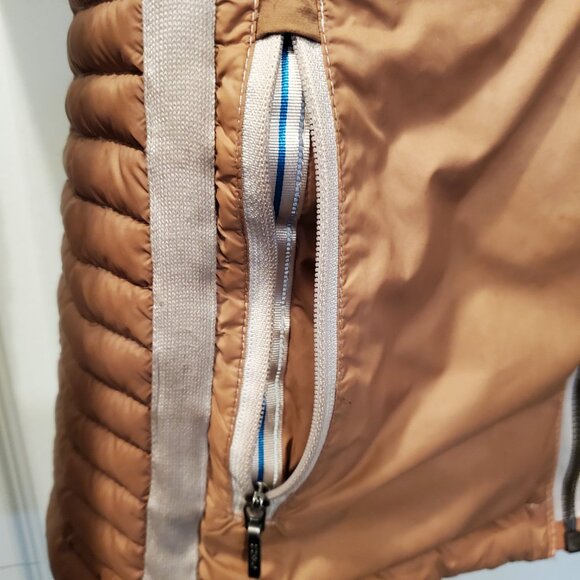 🏔️KÜHL PROJEKT Down Puffer Jacket | Hooded Quilted Insulated Coat | Nude/Tan M - Picture 10 of 14